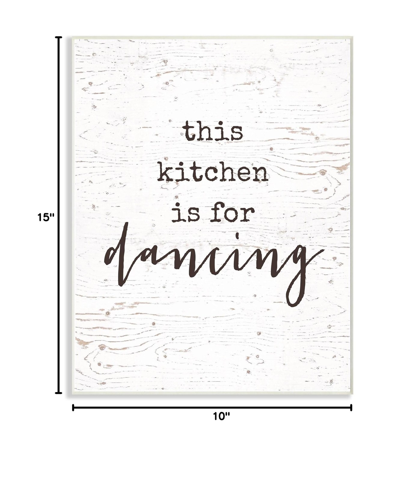 Stupell Industries This Kitchen is for Dancing Wall Plaque, 10 x 15, Multi-Co…