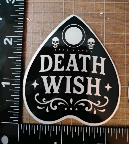 Brushed Silver Metallic Death Wish Ouija Board Styles Vinyl Decal Stickers
