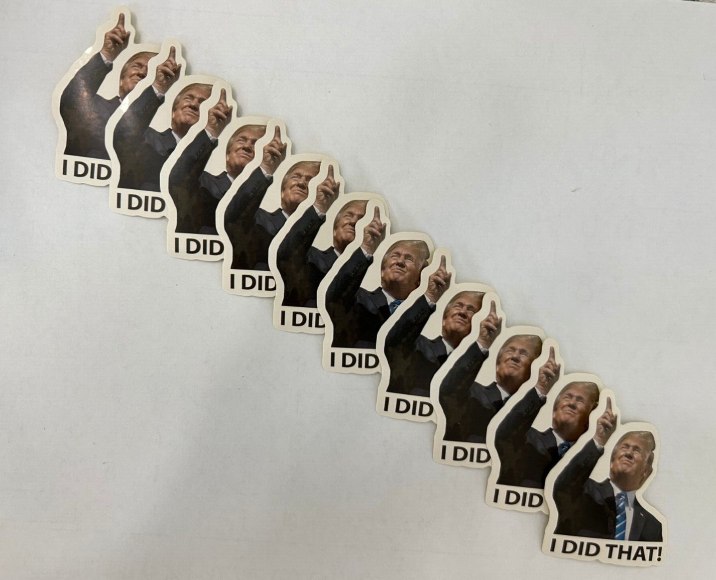 Donald Trump “I DID THAT!” Stickers – 10pc – Decals Car Gas Pump Station 2.5”x2”