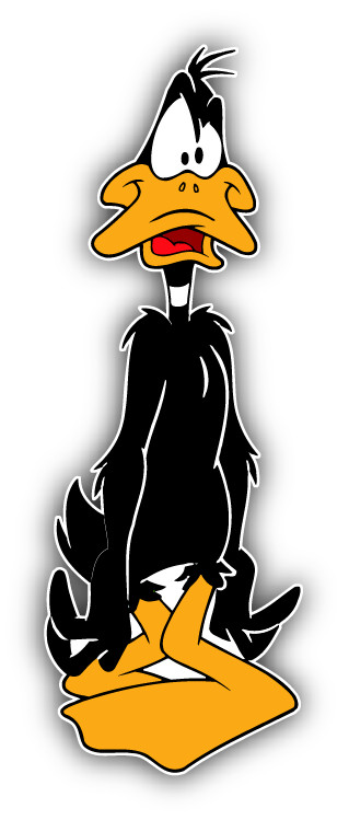 Daffy Duck Funny Cartoon Car Bumper Sticker Decal 5"x 2"