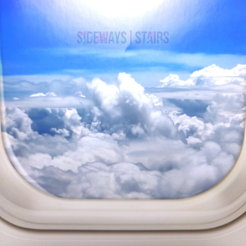 AIRPLANE WINDOW SEAT WALL STICKER 13" blue sky cloud set piece skit prop staging