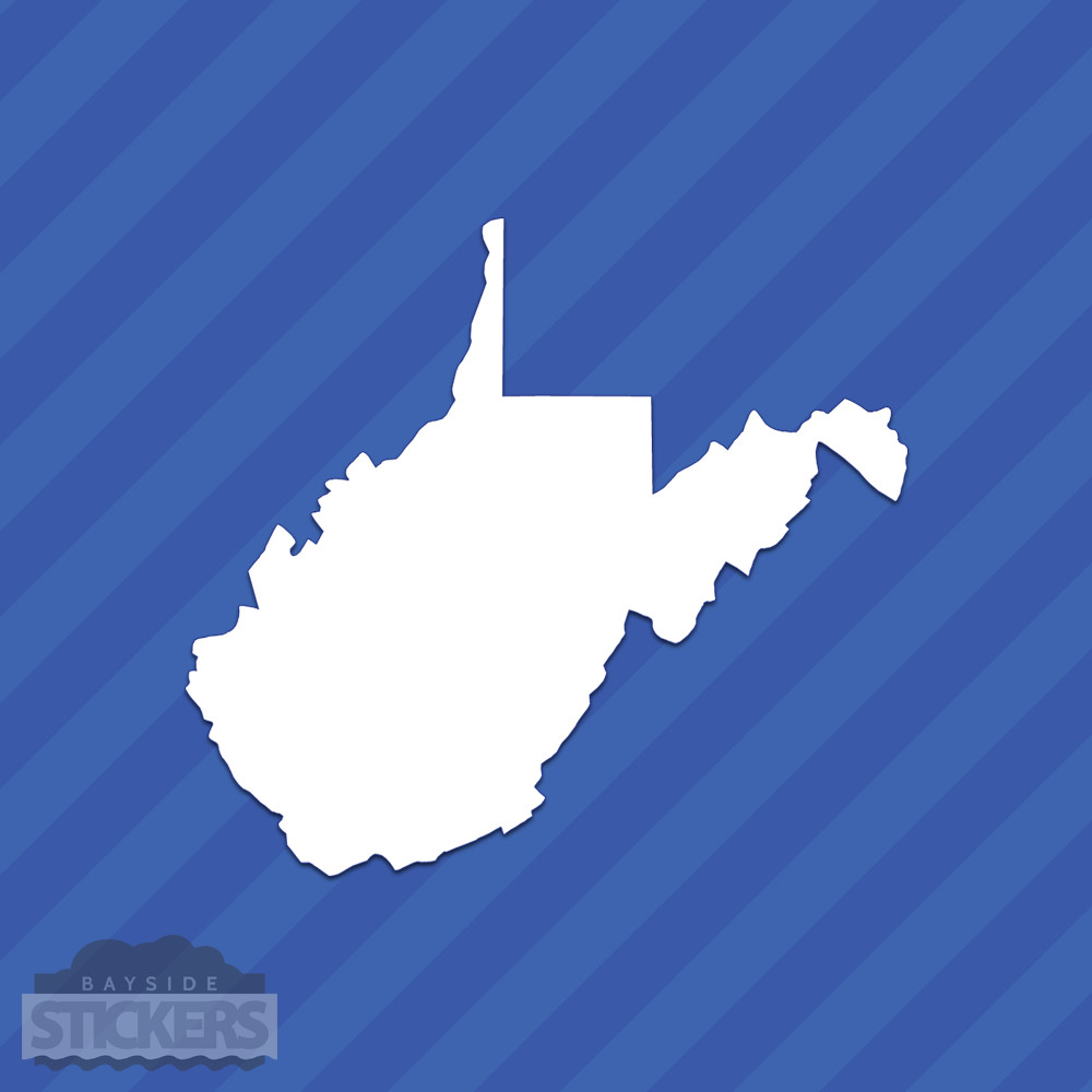 West Virginia WV State Outline Vinyl Decal Sticker