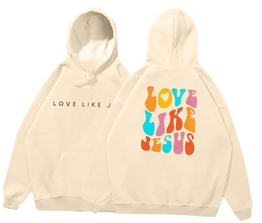 Christian Tshirts Women Love like Jesus Sweatshirt Jesus XX-Large Apricot