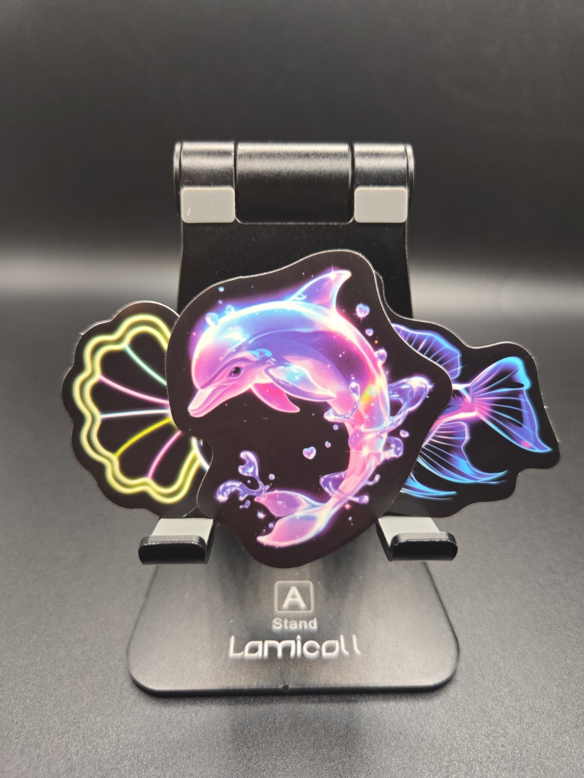 Ocean Themed Glow In The Dark Stickers!! Vinyl Waterproof – Dolphin Fish & Clam
