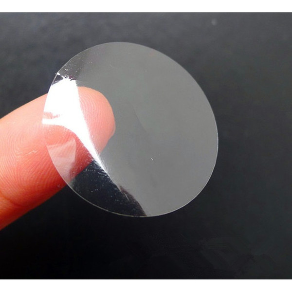 Clear Transparent PVC 2" Round Stickers Self Adhesive Pack of 1000