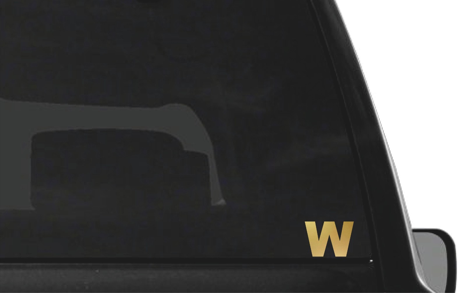 Letter W Initial Arial Black font Vinyl Sticker Decal Monogram Diploma