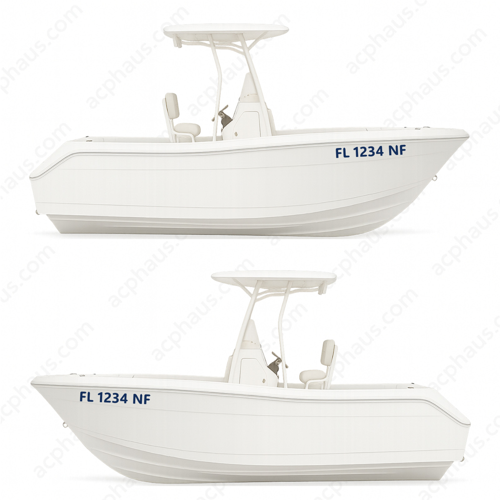Boat Registration Numbers Decals – Custom ORACAL 751C Vinyl – Right & Left Set