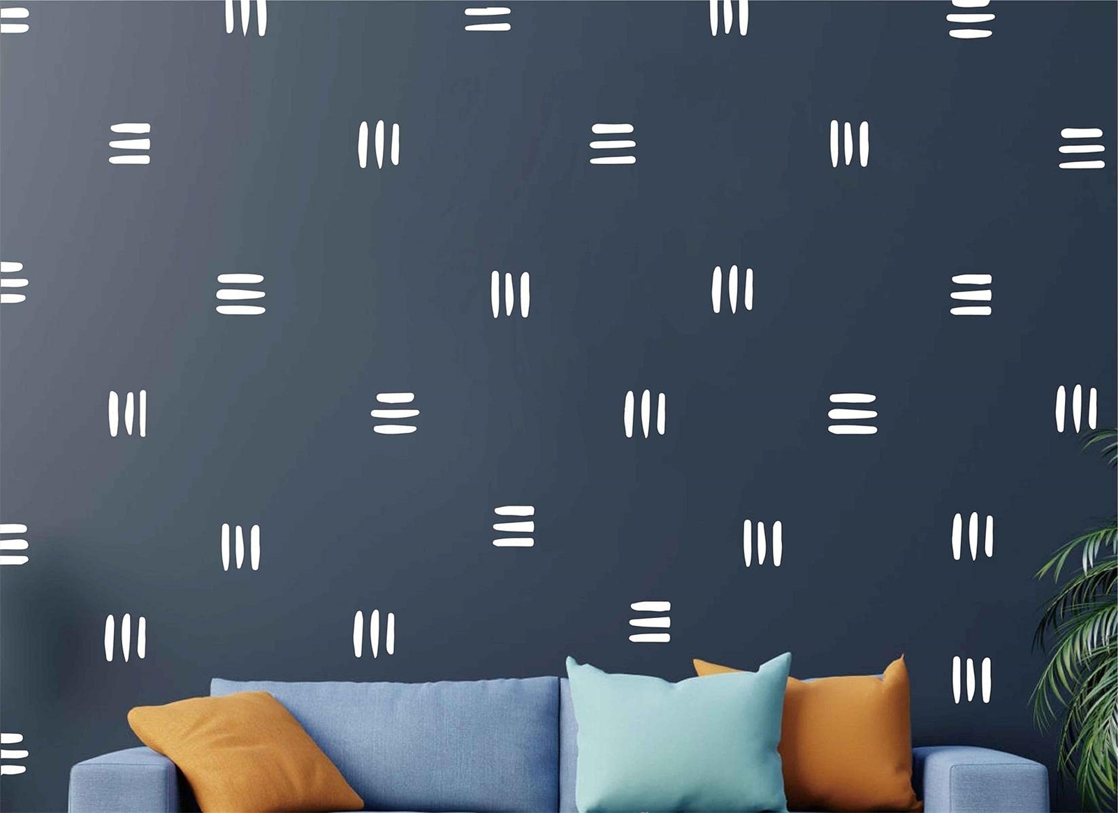 120pcs Modern Line Wall Stickers Boho Nursery Kids Living Room Scandinavian H…