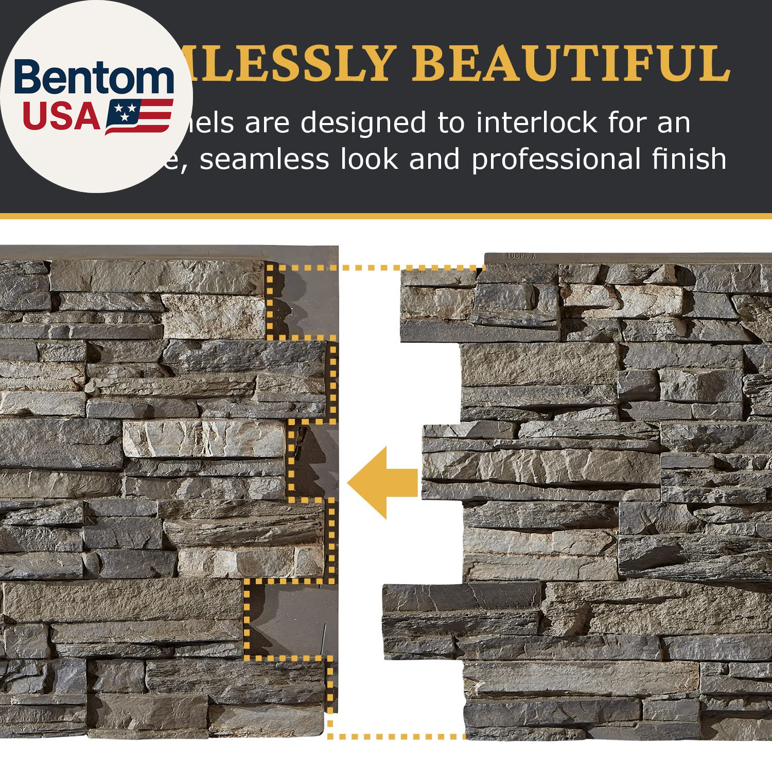 High-Density Polyurethane Faux Stone Wall Covering Panels for Interior and Exter