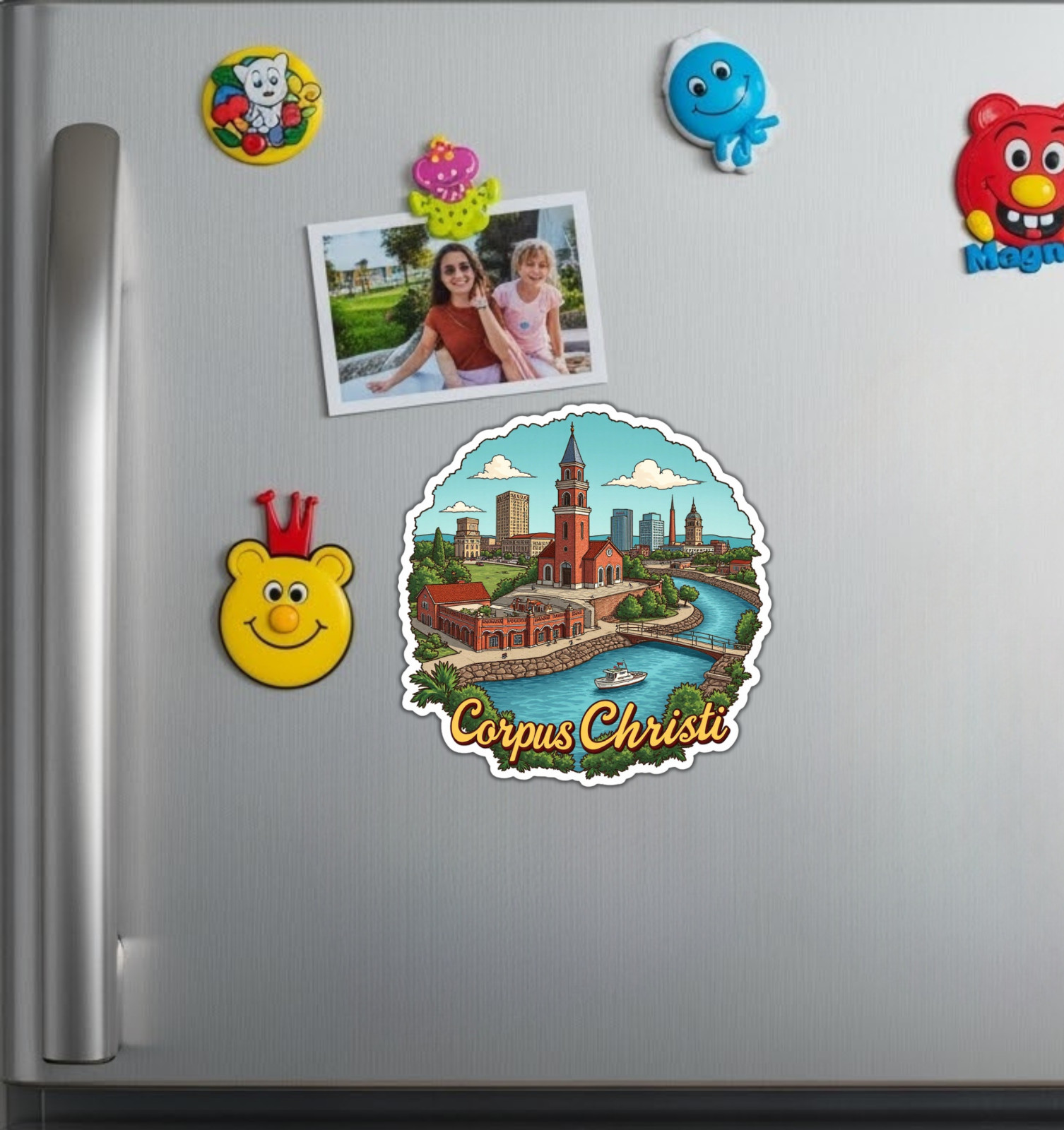Corpus Christi Texas Fridge Magnet or Laptop Sticker