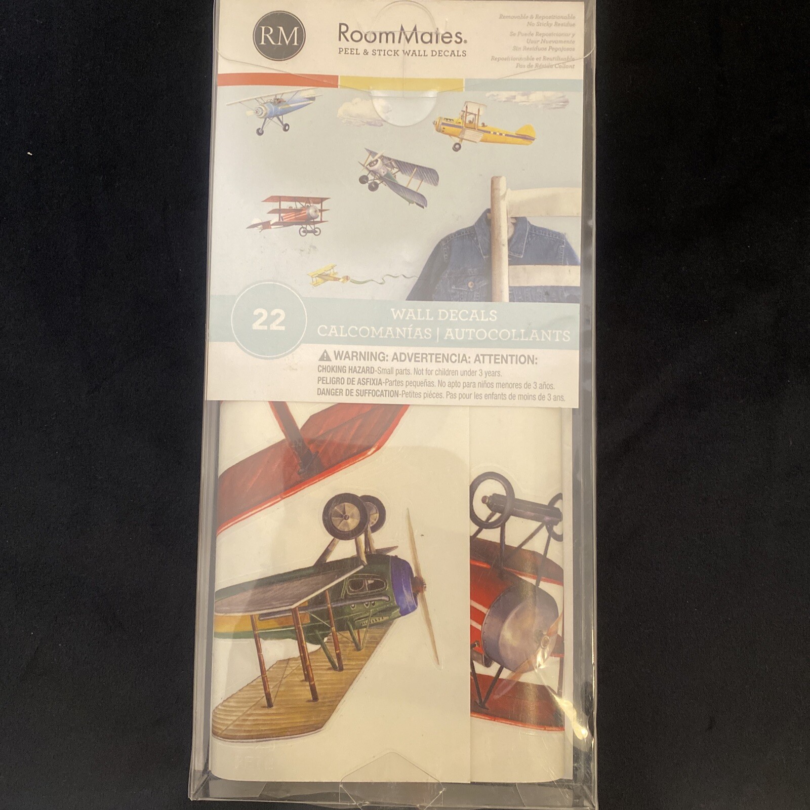 VINTAGE PLANES ROOMMATES PEEL AND STICK WALL DECALS # RMK1197SCS