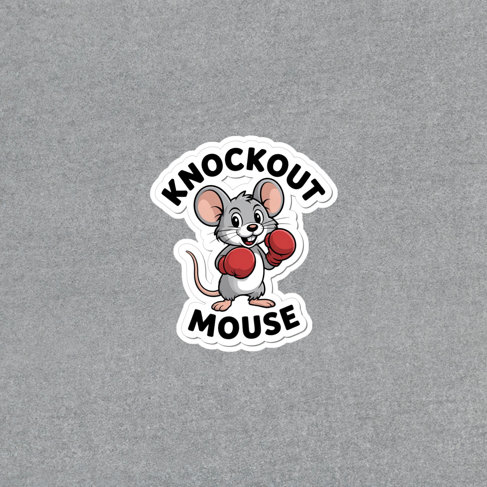Knockout Mouse Boxing Cartoon Vinyl Sticker Decal #6470