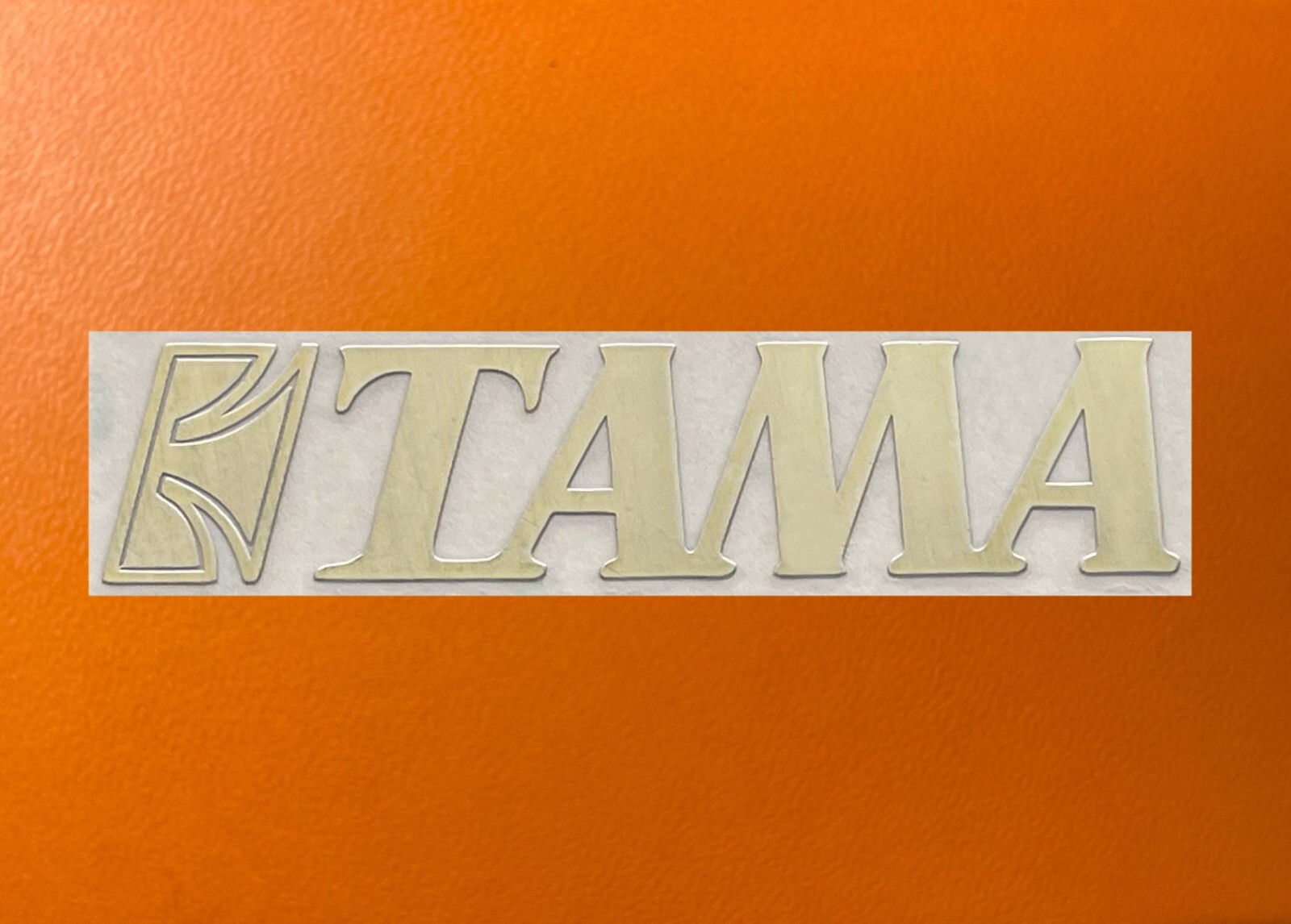 1 pcs Tama Drums Golden Color Mirror Sticker Logo Decal Badge 2" Wide