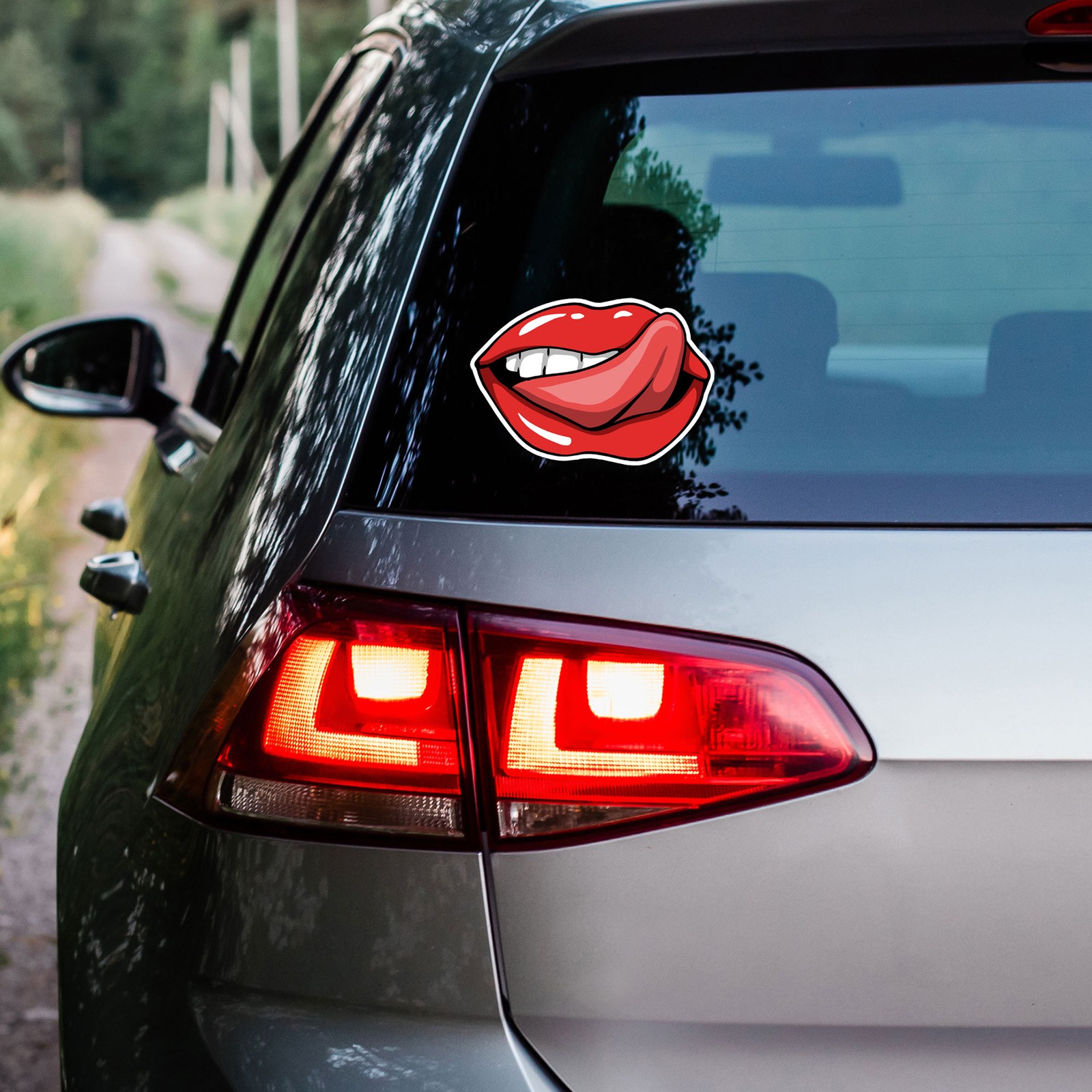 Lick Lips Tongue – Vinyl Decal Sticker – Car Window Laptop – ebn7608