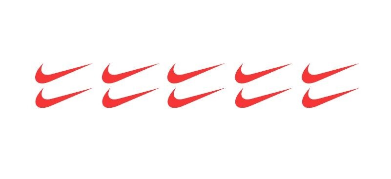 Set of 10 Nike Swoosh Di-Cut Decal sticker iPhone Decal Choose Color Size Helmet