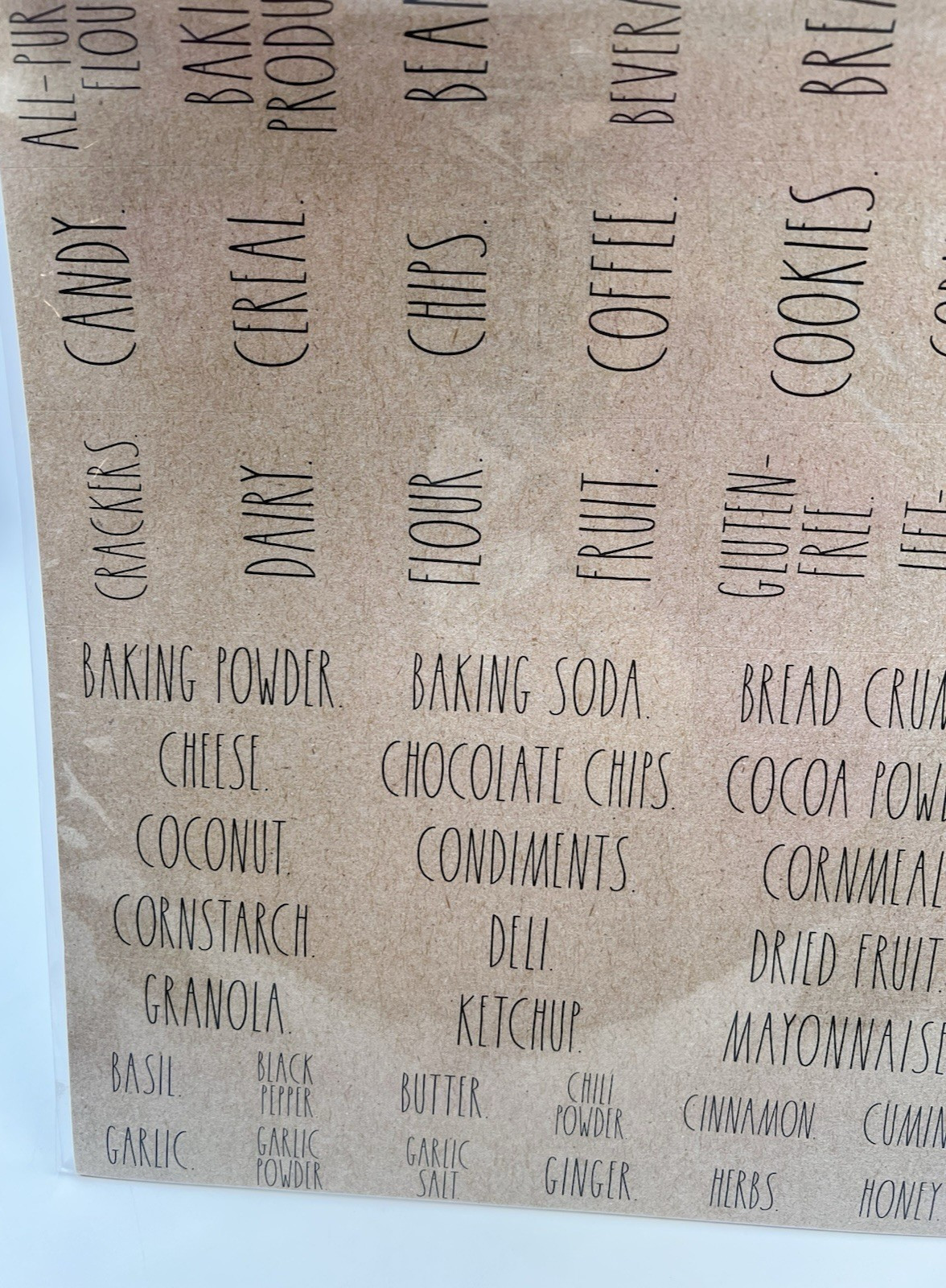 Rae Dunn Organizing Label Stickers for Pantry Bathroom Laundry kitchen 180 ct.