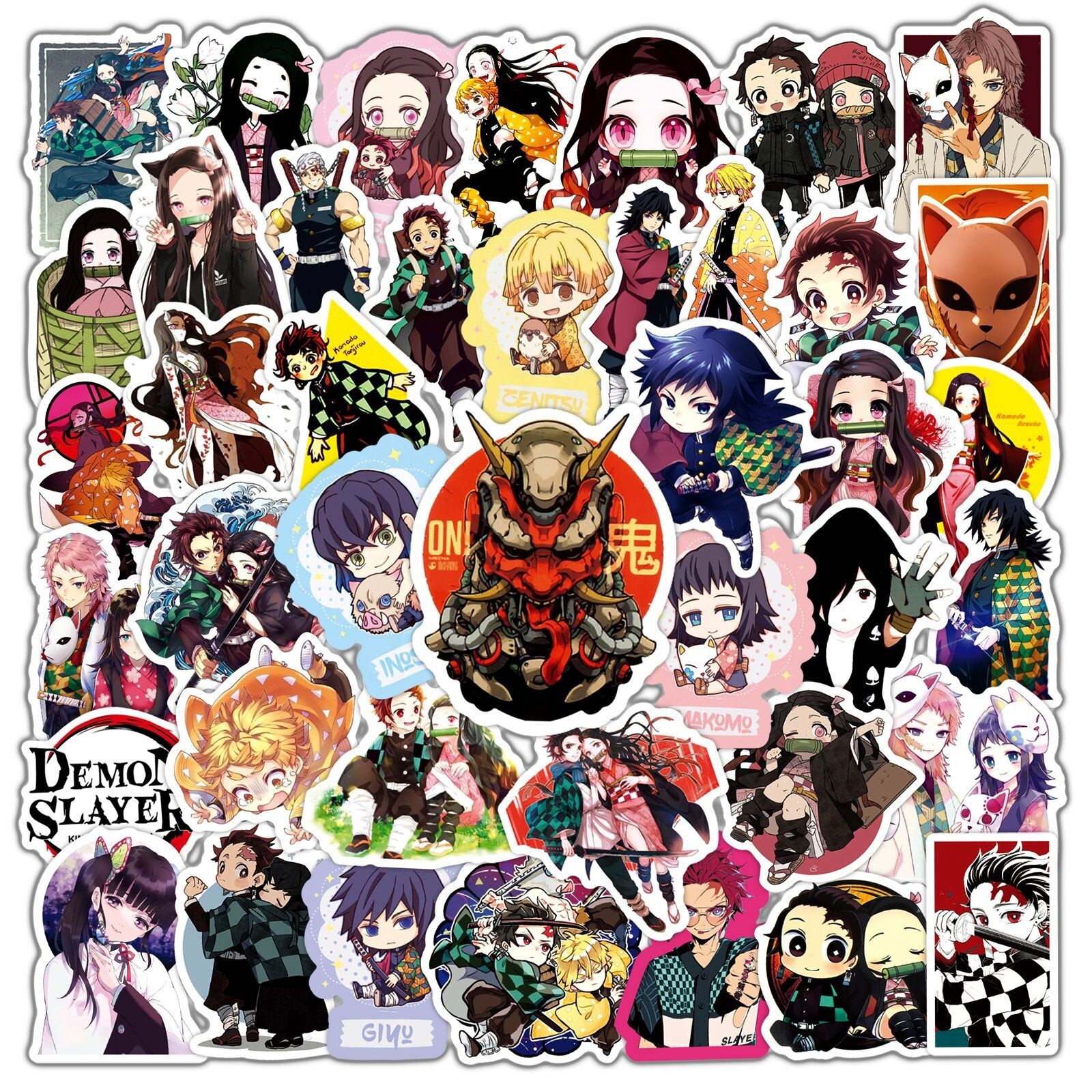 Demon Slayer Kimetsu No Yaiba Random 10 PCS Anime Stickers – No Duplicates