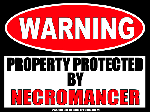 Necromancer Funny Gaming Stickers – Set of 2 Adhesive Decals 4" wide WS379