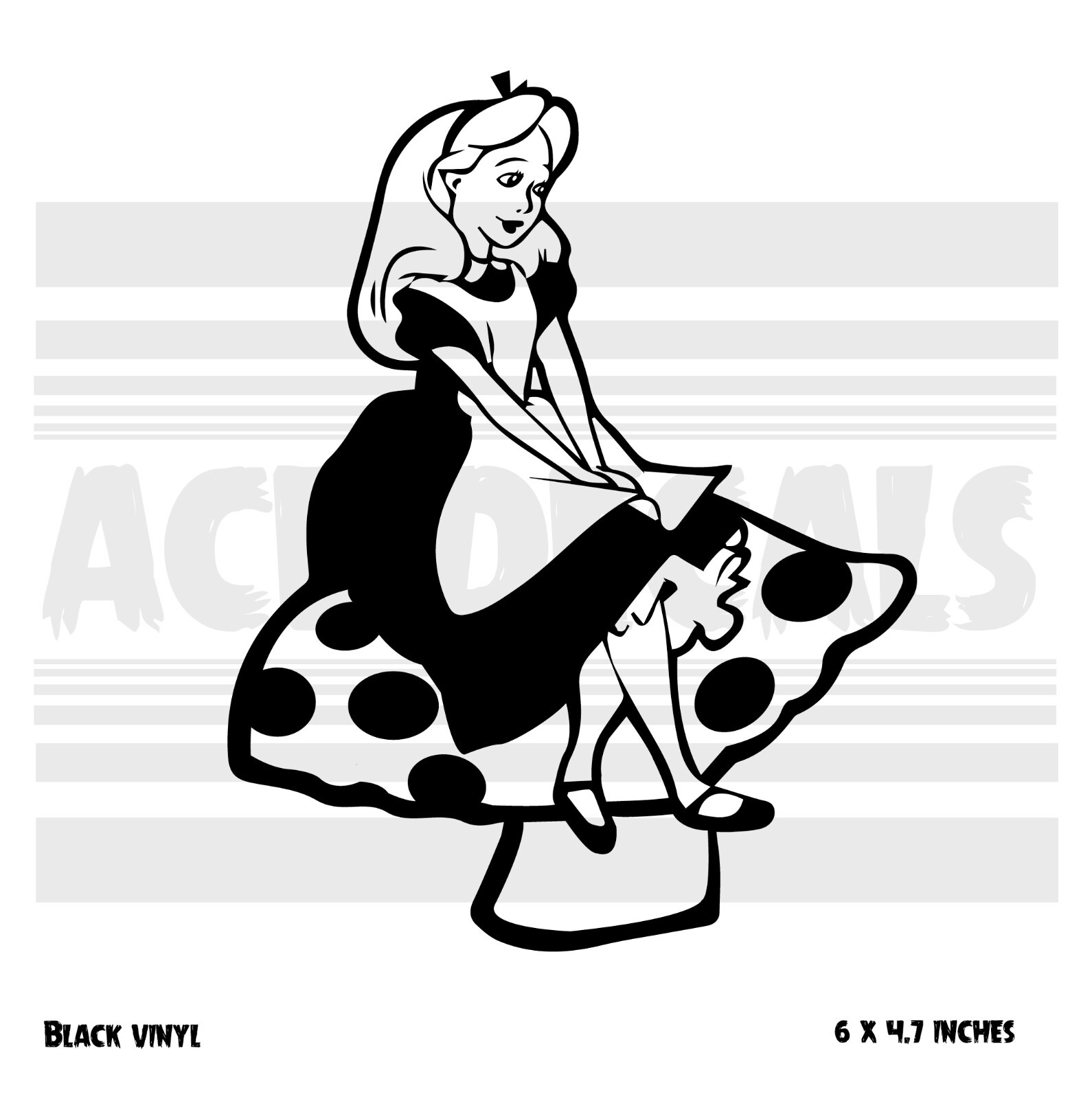 Alice In Wonderland – Mushroom – Laptop Car Window Vinyl decal sticker