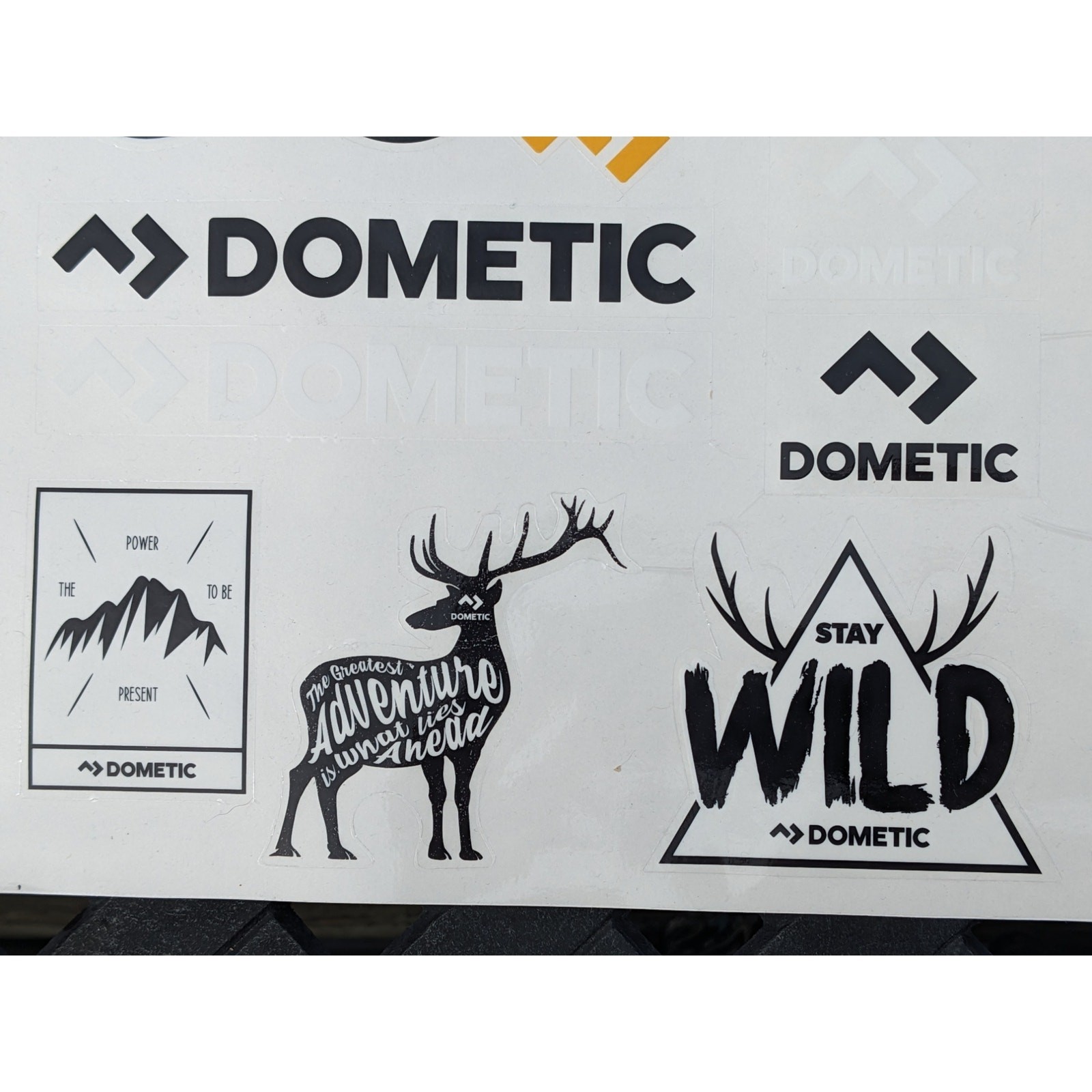 Lot 36 DOMETIC STICKERS Cooler RV Bumper Window ~ Wild Outdoor Explore Bear Buck