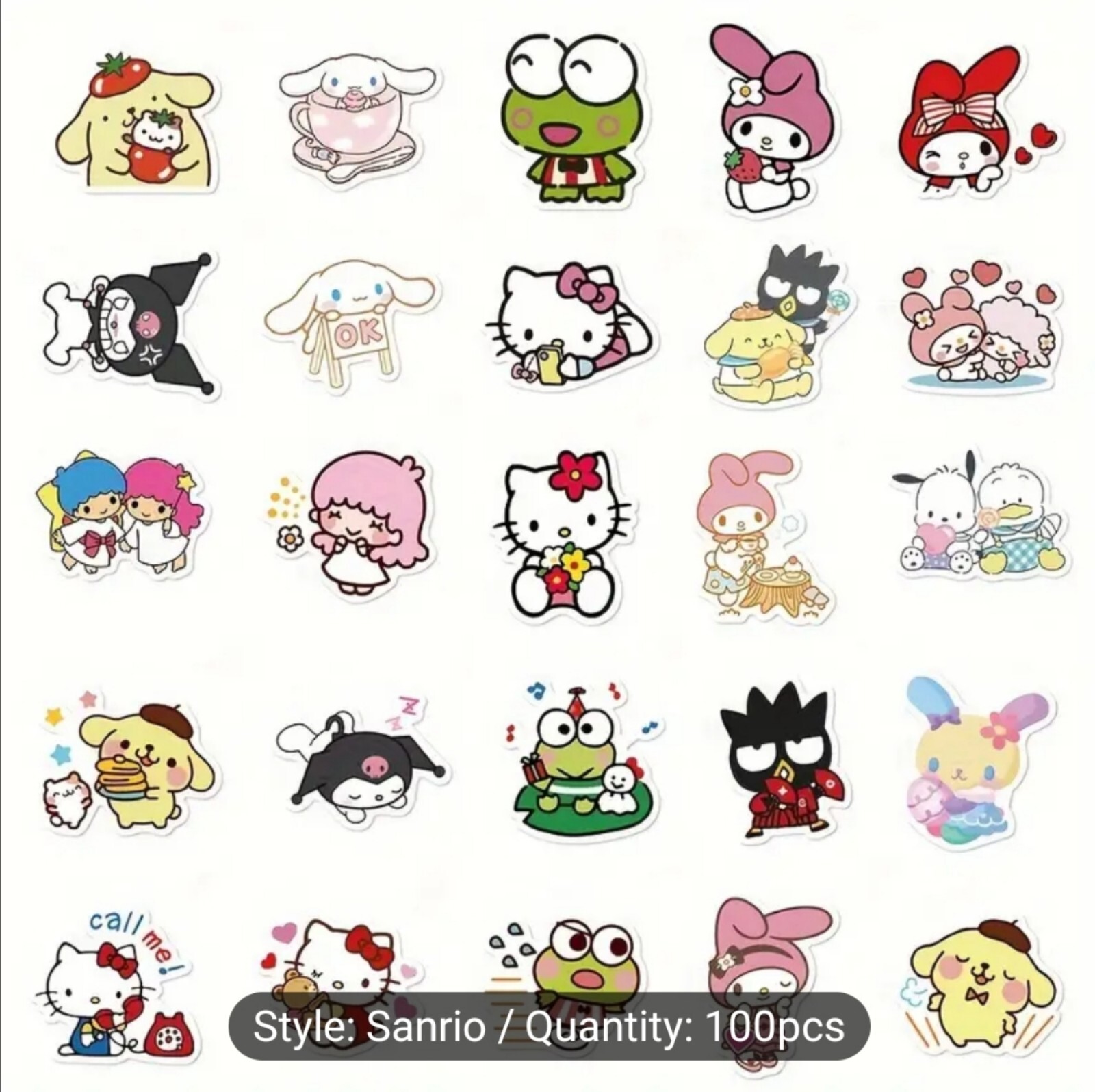 10 PCS Sanrio Characters Hello Kitty And Friends Stickers BRAND NEW