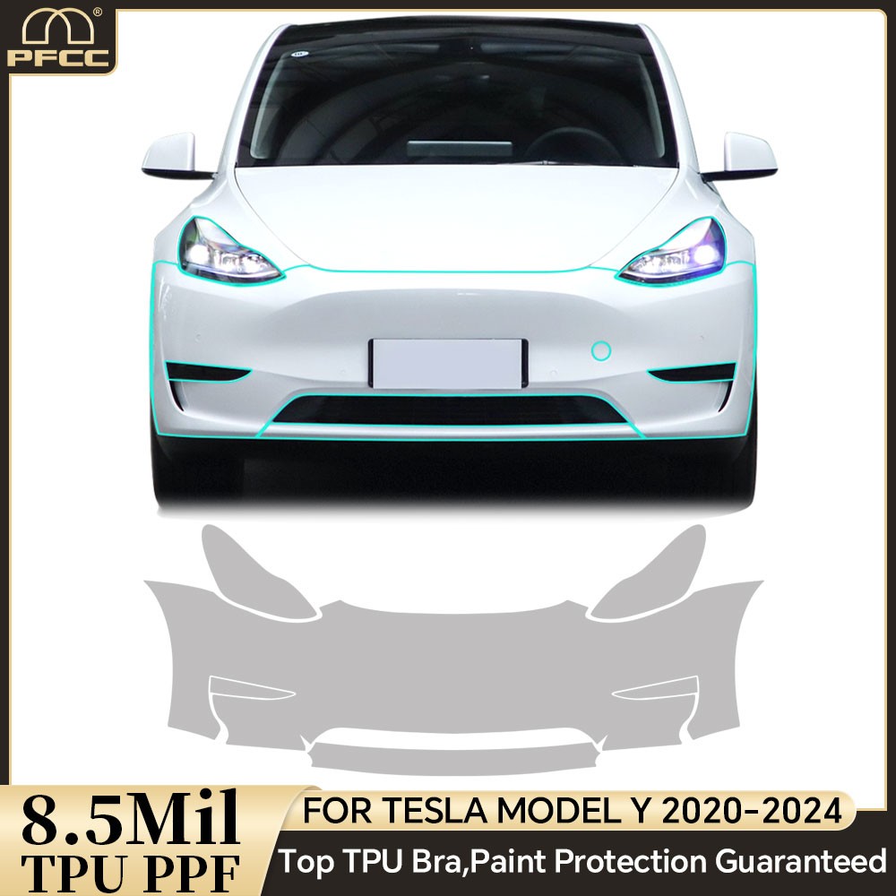 2020-2024 Tesla Model Y Full Car Precut Paint Protection Film Clear PPF TPU Kit