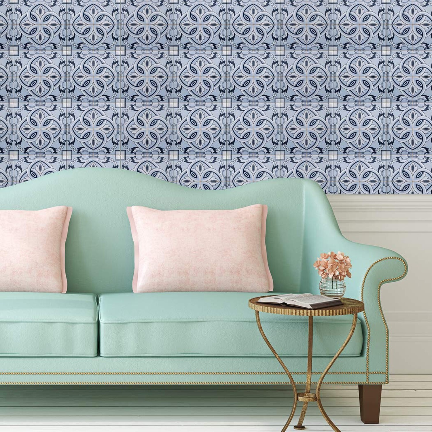 RoyalWallSkins Tile Decals 4×4 Inch – Set of 16 – Self Adhesive Peel and Stic…