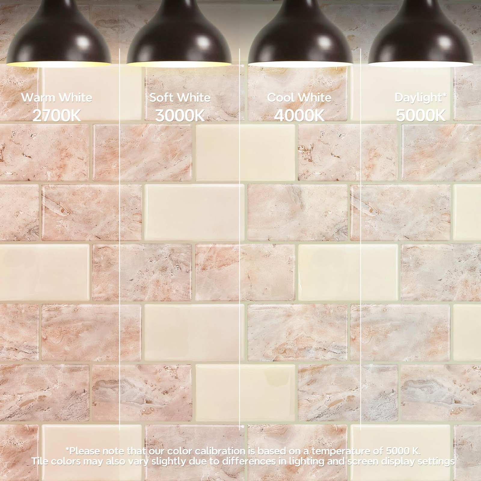 Azulejos Adhesivos Estilo Metro Marmol Marron Para Cocina Pack De 10 Lujo