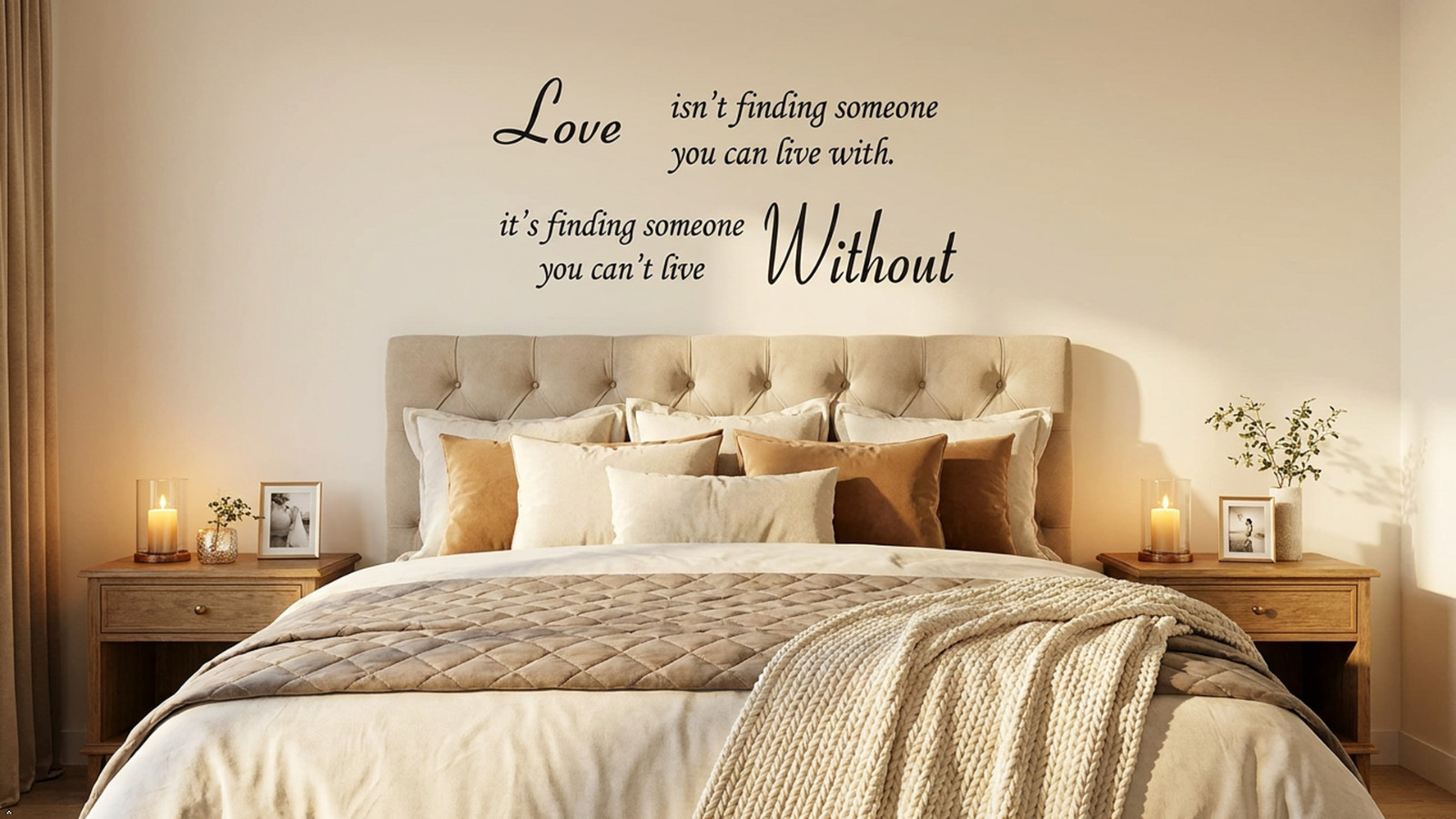 Love Without Quote Sticker Vinyl Wall Art Inspirational Saying Home Decor Decal