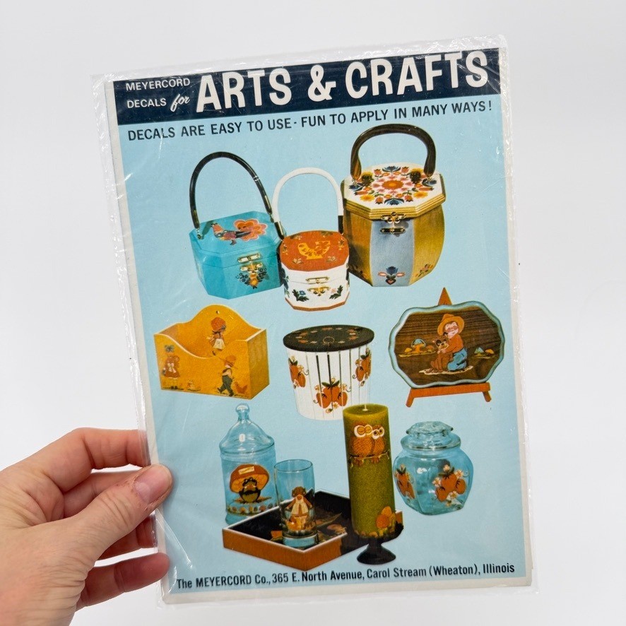 Meyercord VTG Craft Decals NOS 2 Sheets Dogs & Little Girls MCM Applique Cute