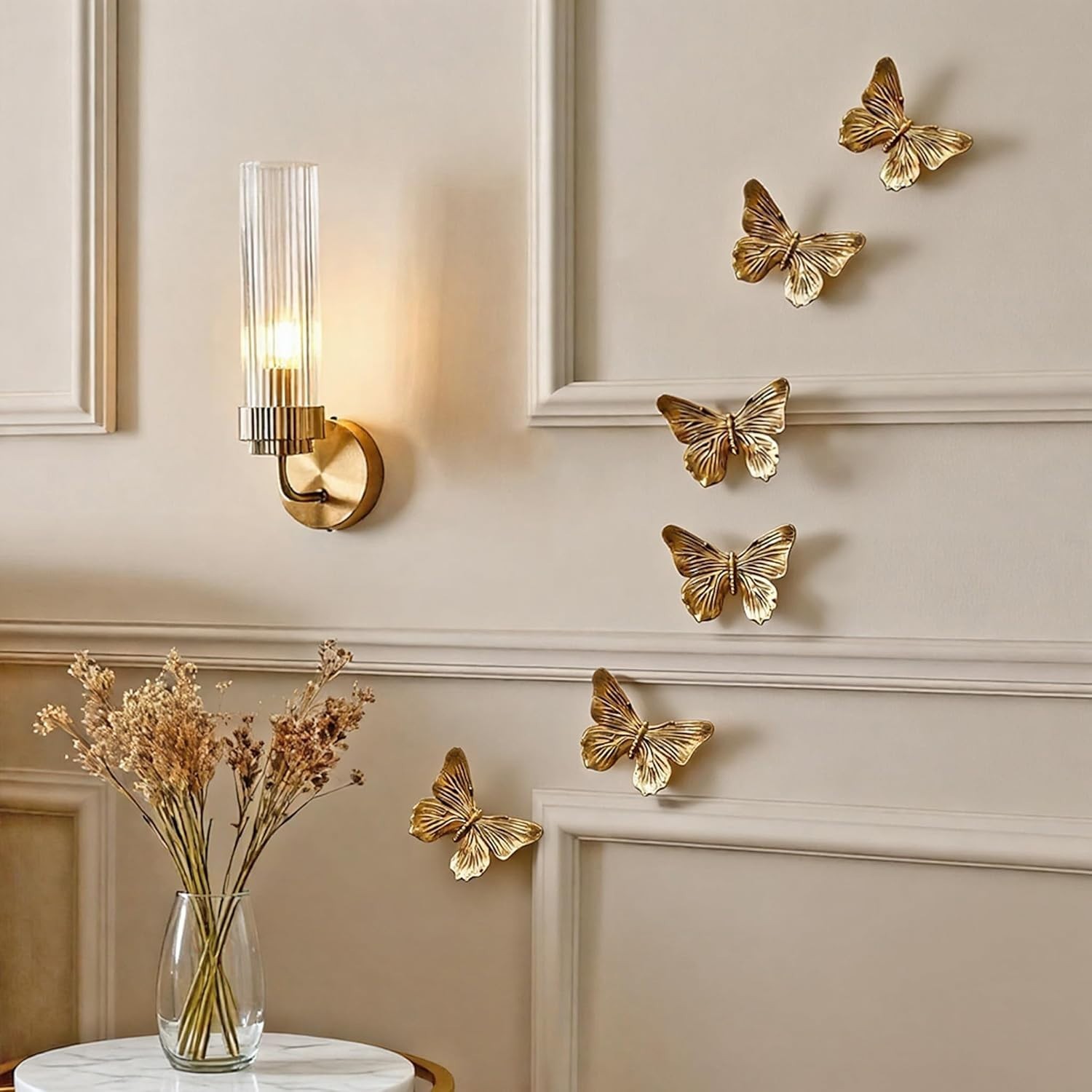 Handcrafted Antique Copper Butterfly Wall Sculptures – Lightweight and Charming