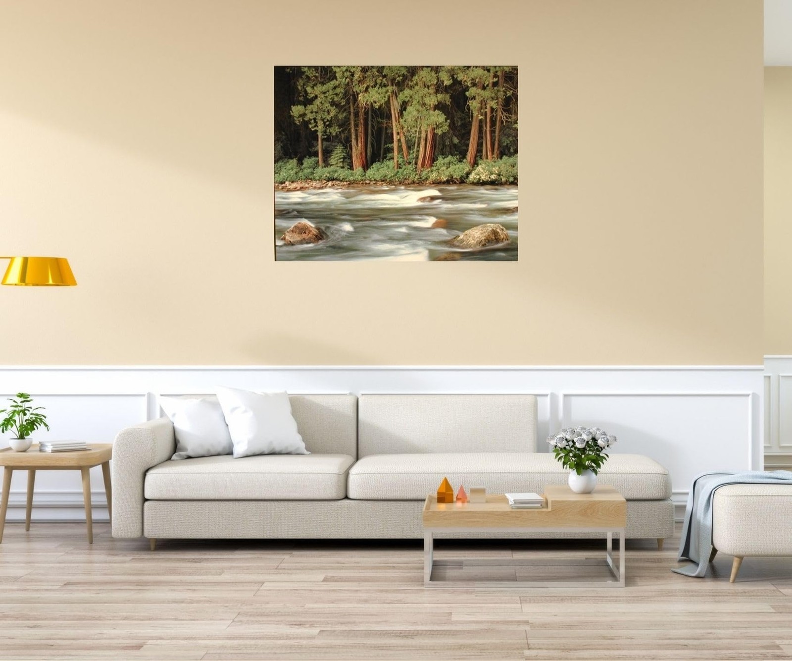 Running River Forest Nature Landscape Scenery Wall Decor Art Print Poster (16…