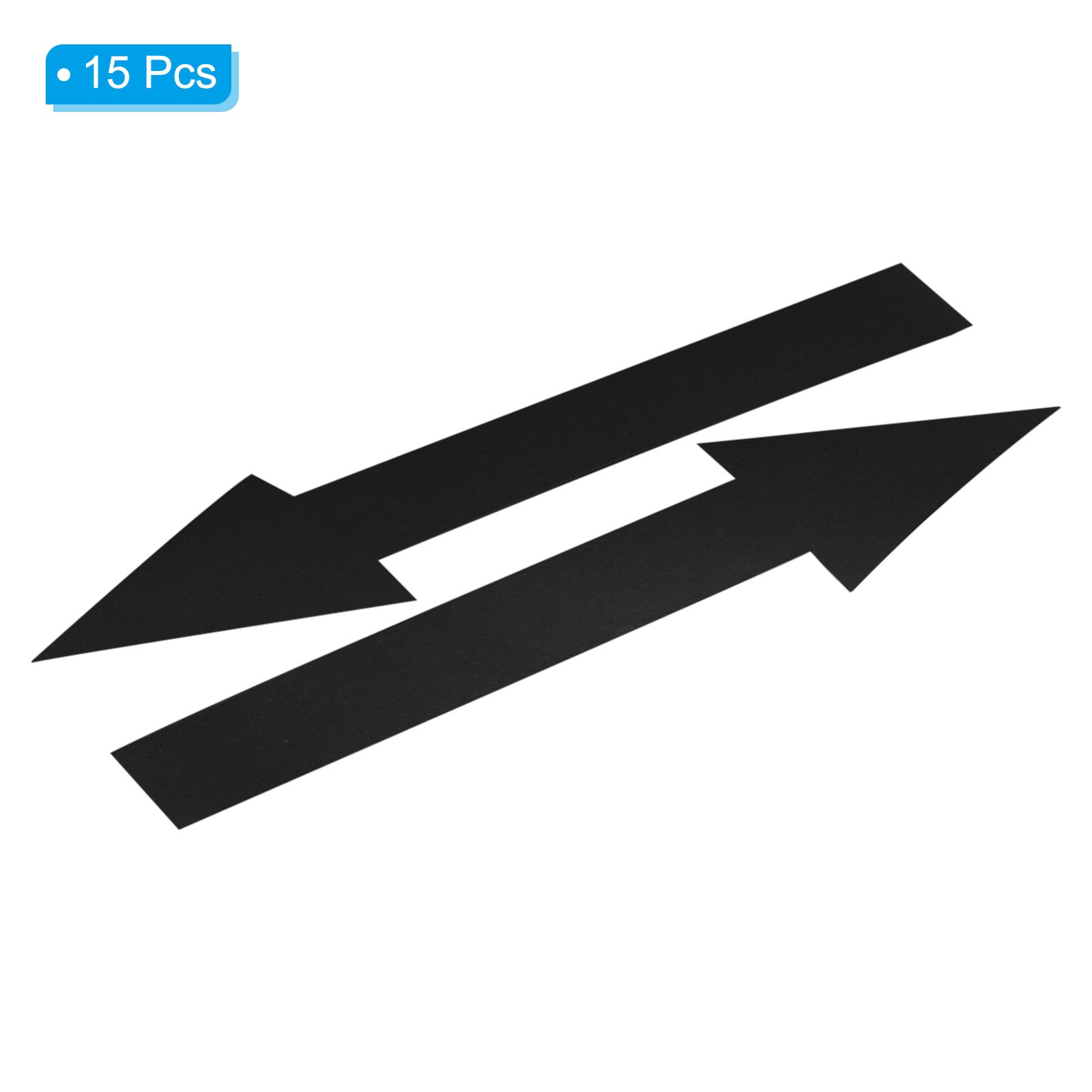 15Pcs 8"x2" Arrow Sticker PVC Adhesive Large Arrow Sign Black
