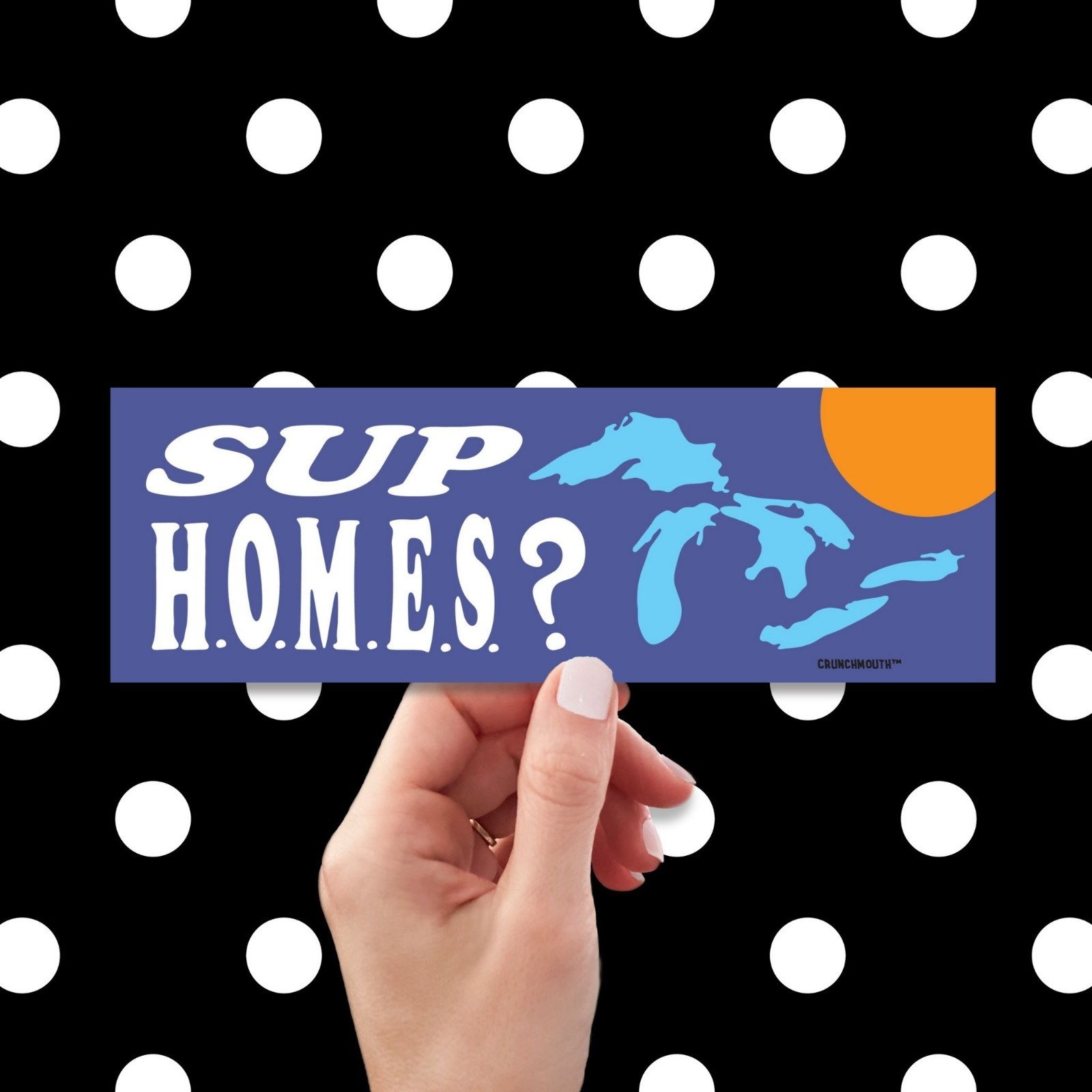 Sup HOMES? Funny Bumper Sticker, Great Lakes Sticker, Huron, Ontario, Superior