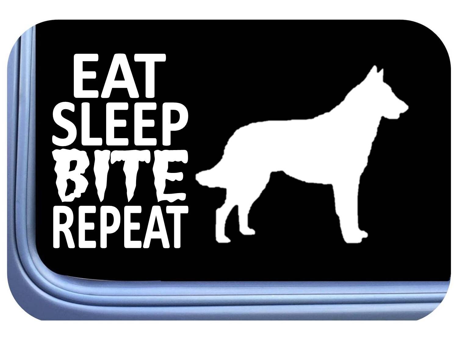 Malinois Sticker OS 709 vinyl 8" decal eat sleep schutzhund