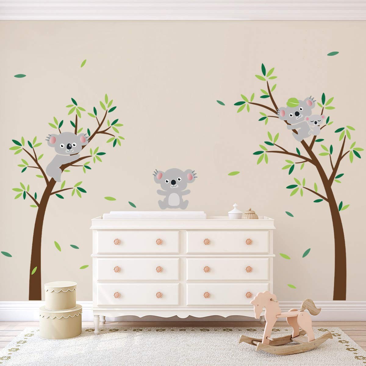 ufengke Koala Tree Wall Stickers Animal DIY Decals Art Decor Multicolour