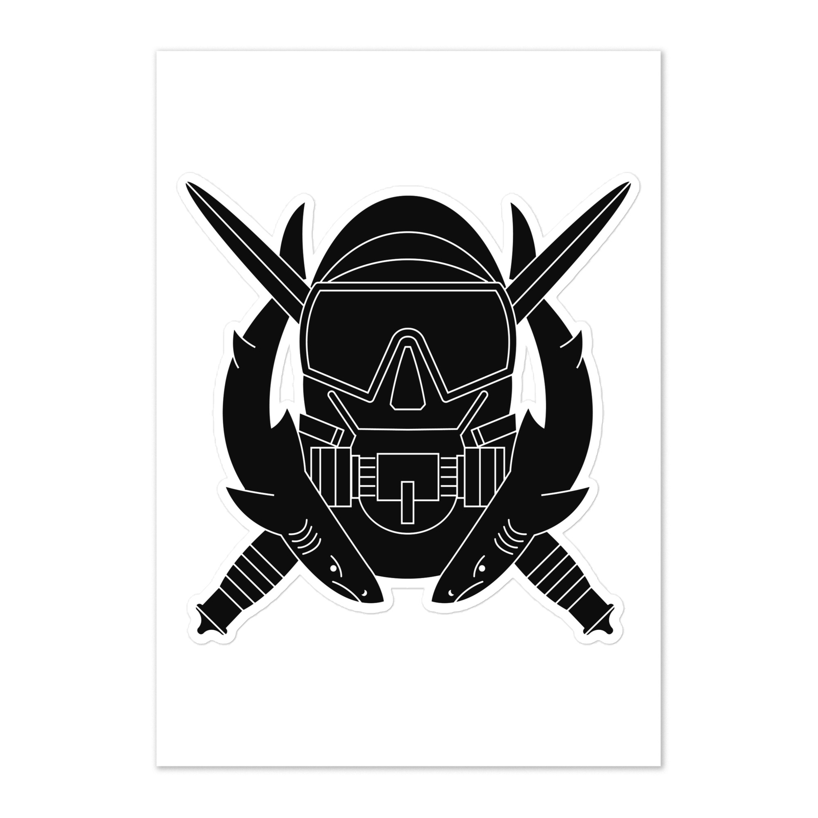 Combat Diver Large Sticker 5.5 Inches