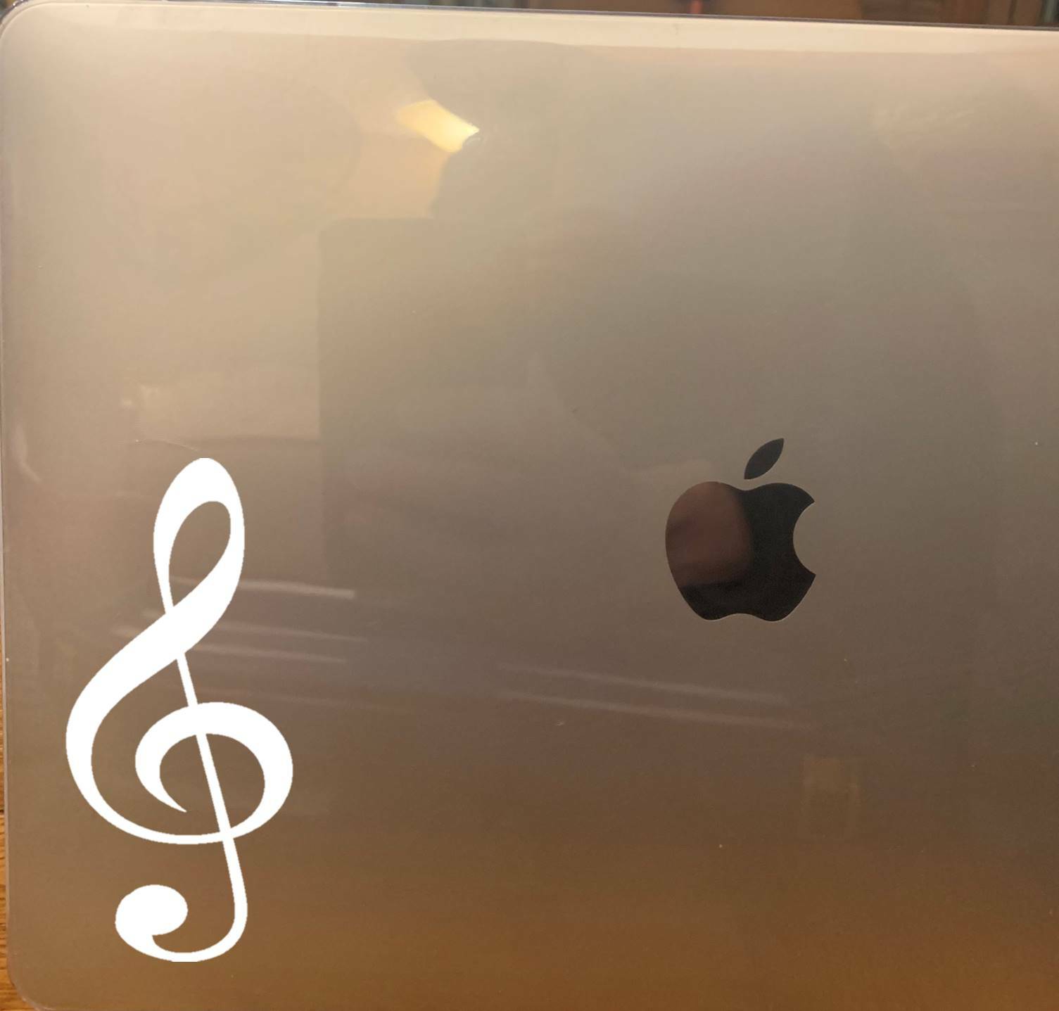 Treble Clef Decal 6 inch Sticker OS 022 Sticker music note bass