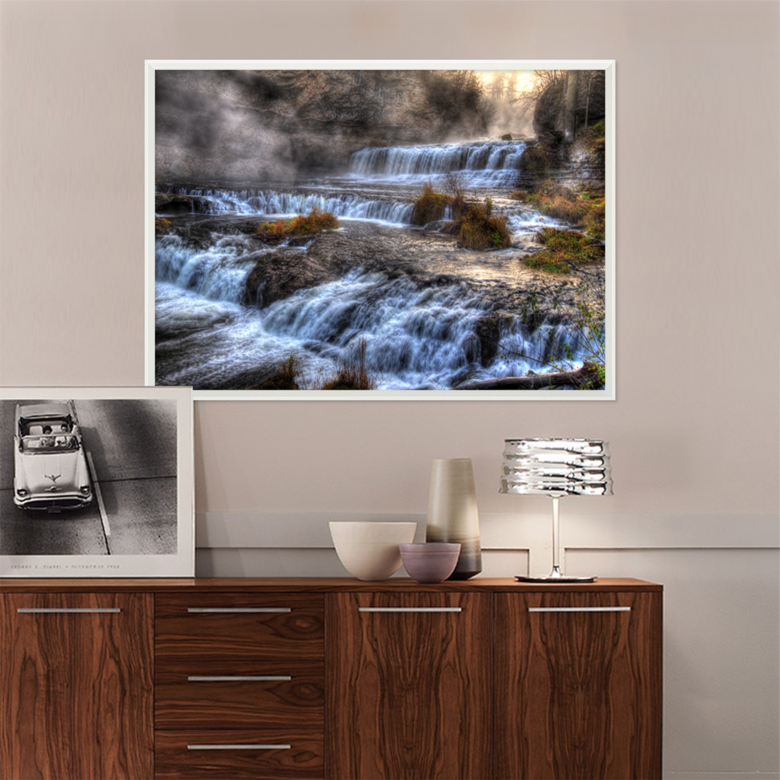3D Stone River 52 Framed Poster Home Decor Print Painting Art AJ WALLPAPER