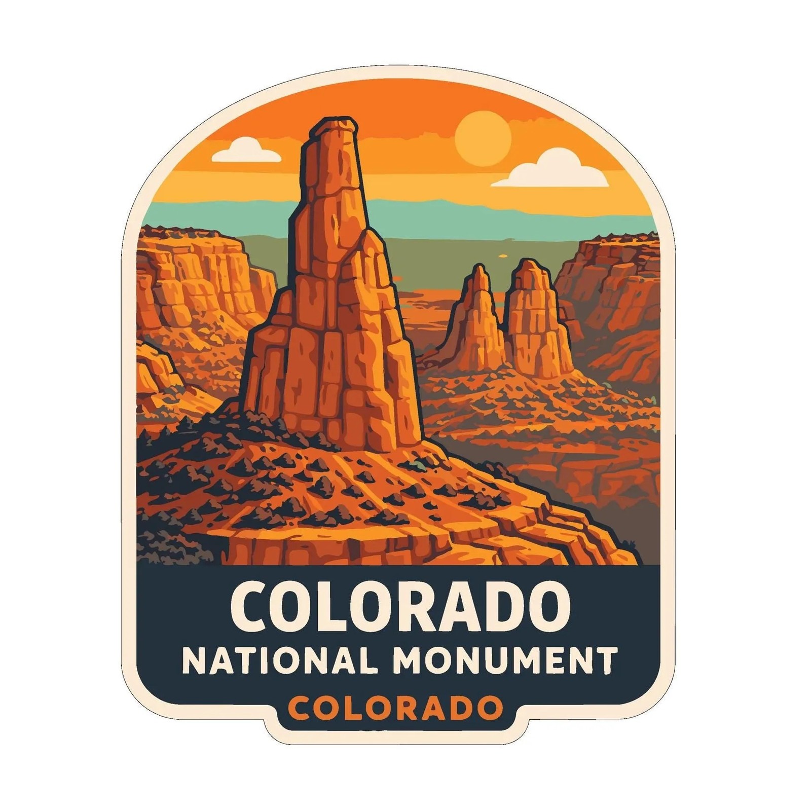Colorado Colorado Sticker Decal Vinyl Die-Cut US National Monuments Series