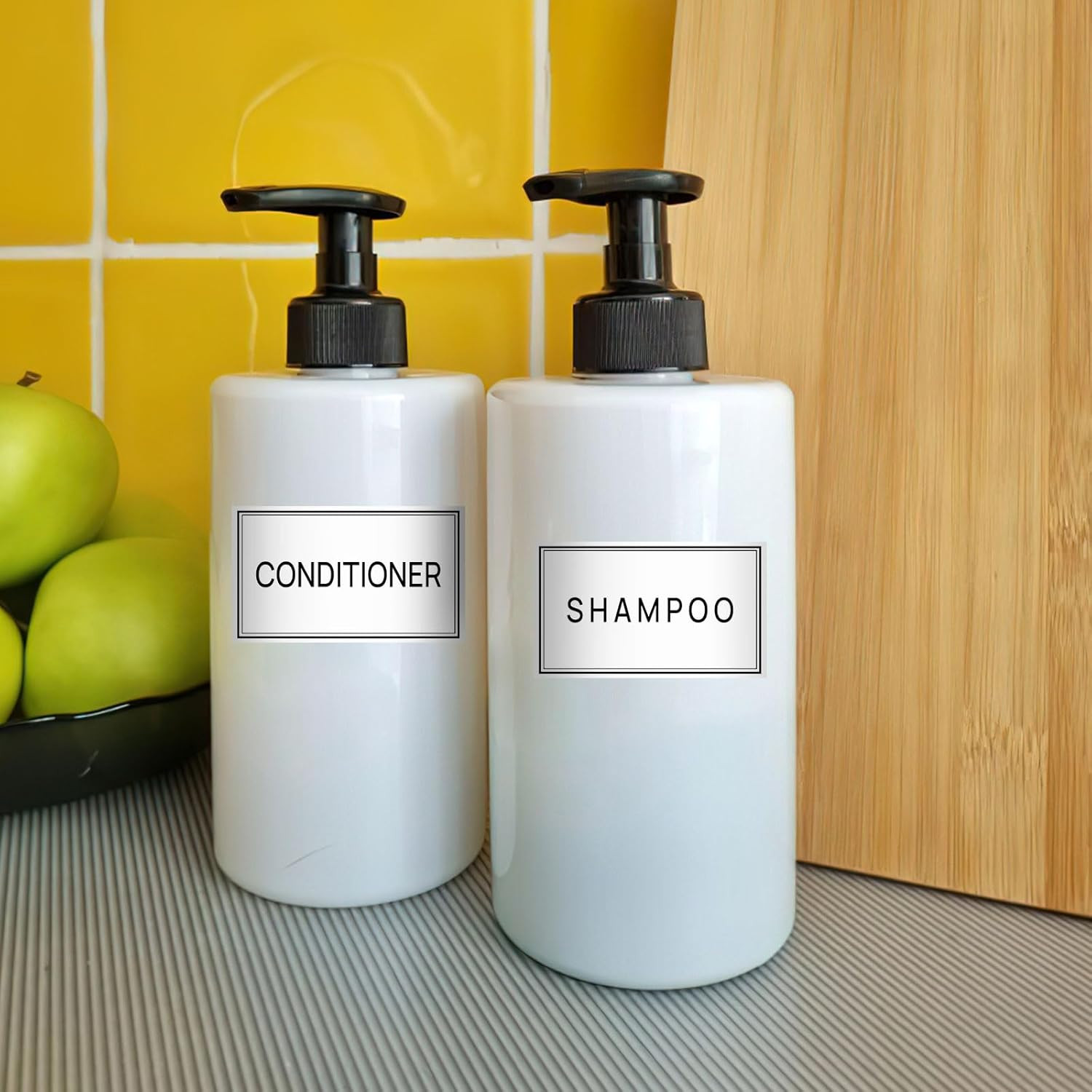 32PCS Bathroom Labels for Organizing with DIY Blank Labels,Hand Soap Dispenser L