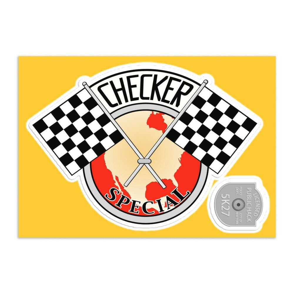 New York City Checker Taxi Stickers