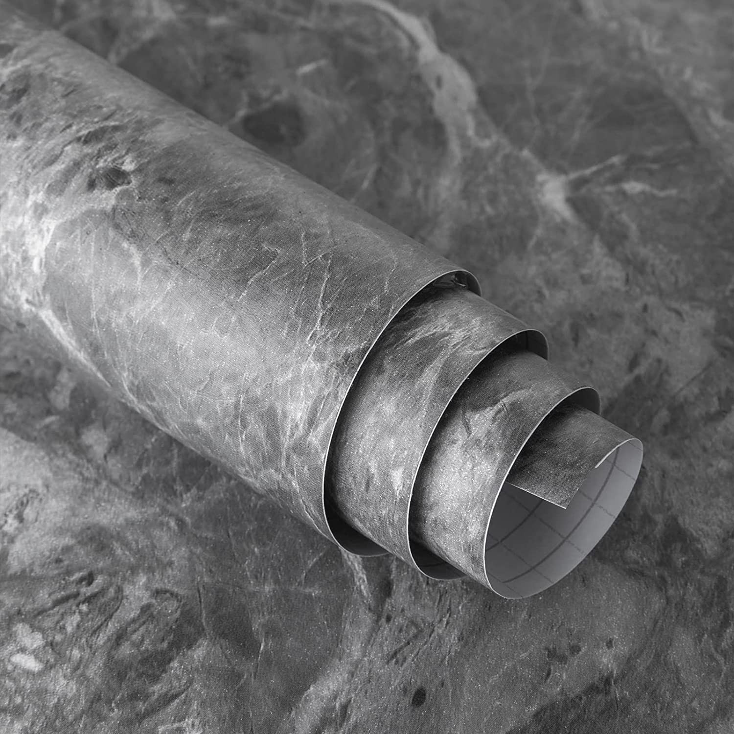 Large Grey Marble Granite Wallpaper Peel Stick Matte Thicken 24x354inch Water…