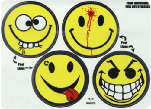 Smiley Face Variety – 3" X 5" – Sticker