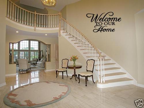 WELCOME TO OUR HOME Vinyl Wall Art Decal Home Decor 36"