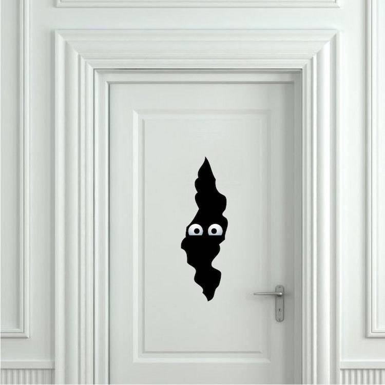 Sneaky Monster Wall Decals Wallpaper Halloween Seasonal Decorations Vinyl, h25
