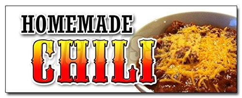48" Homemade Chili Decal Sticker Bread Bowl Texas Beans Beef Chicken Vegan