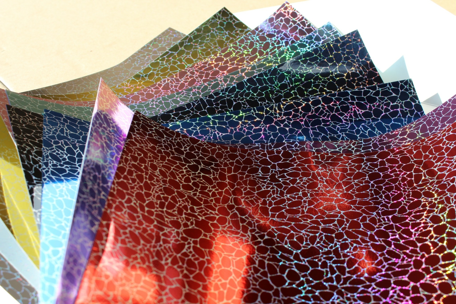 SNC Tuning Adhesive Holographic Stone 12×12 8pk Mixed Color Vinyl Sticker Sheets