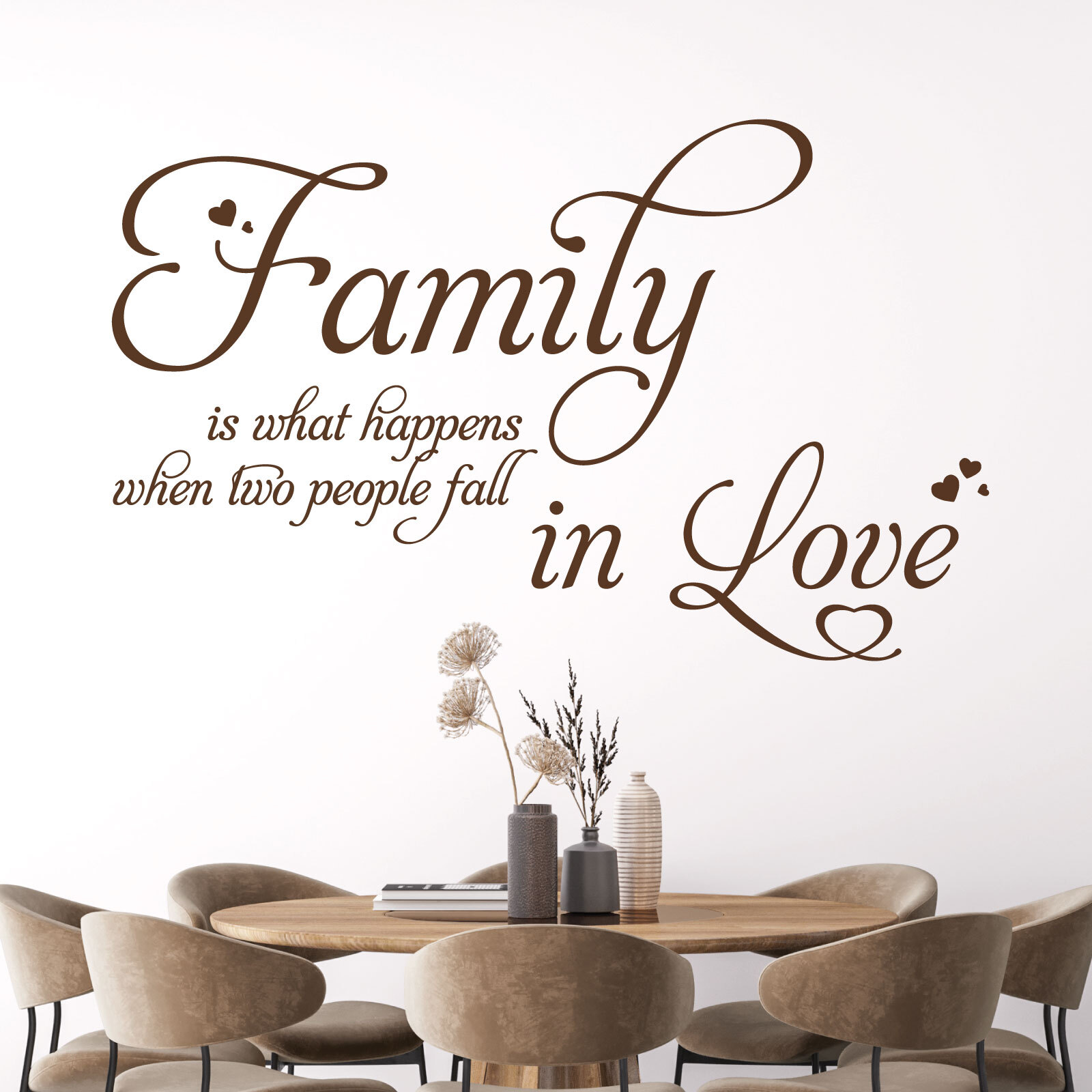Family is What Happens When Two People Fall in Love – Vinyl Wall Sticker UK