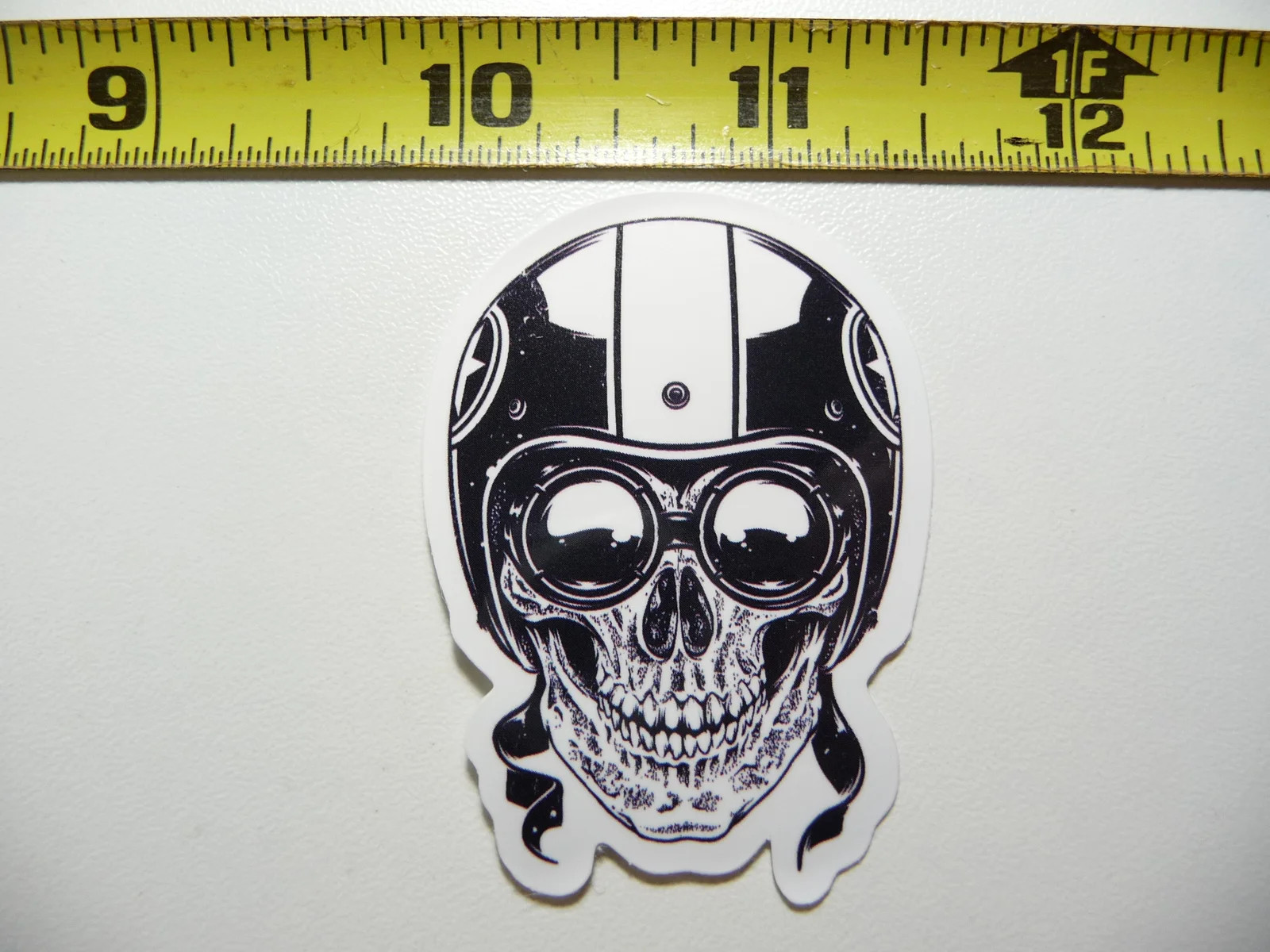 MOTORCYCLE HELMET GOGGLES SMALL STICKER DECAL JOB WORK OCCUPATION FUNNY